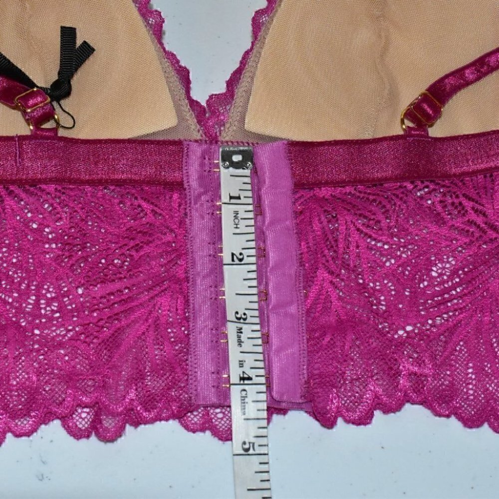Underprotection Lacy Lima Bralette Magenta Purple Pink Size Xs — image 6 of 8